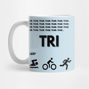 Train Tri Sleep T-shirt Mug